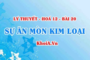 Khái niệm ăn mòn kim loại: ăn mòn hoá học, ăn mòn điện hoá là gì? cách chống ăn mòn kim loại - Hoá 12 bài 20
